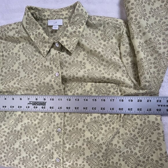 J. Jill Womens Medium Paisley Embroidered Button-Up Long Sleeve Shirt Medium - Picture 5 of 8
